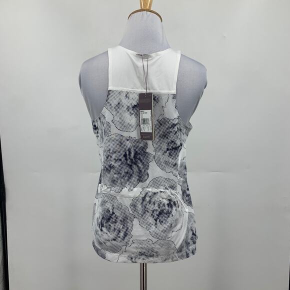Adidas Stella McCartney Tank Top Womens XS Extra Small White Black AdiZero Print - Picture 4 of 13